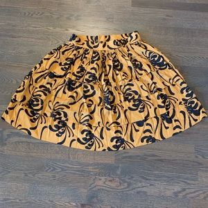 Anthropologie Sariah Calligraphy Strokes Skirt